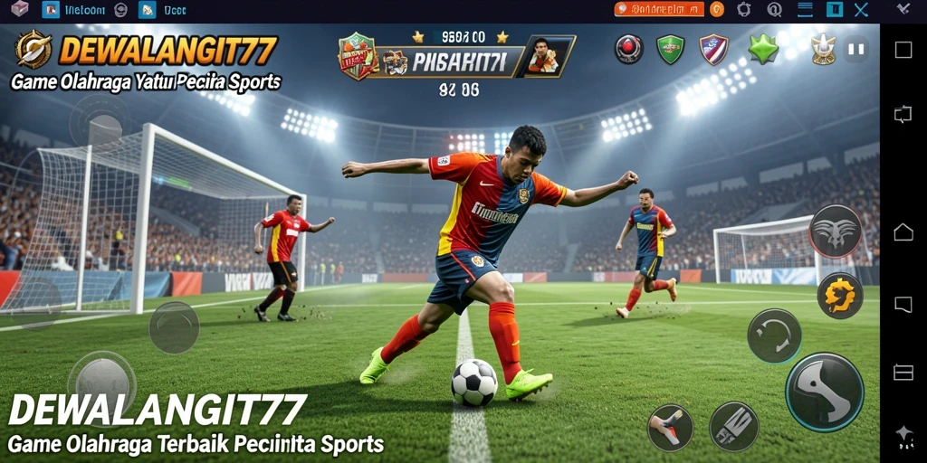 Tampilan gameplay seru di DEWALANGIT77, penuh aksi olahraga.