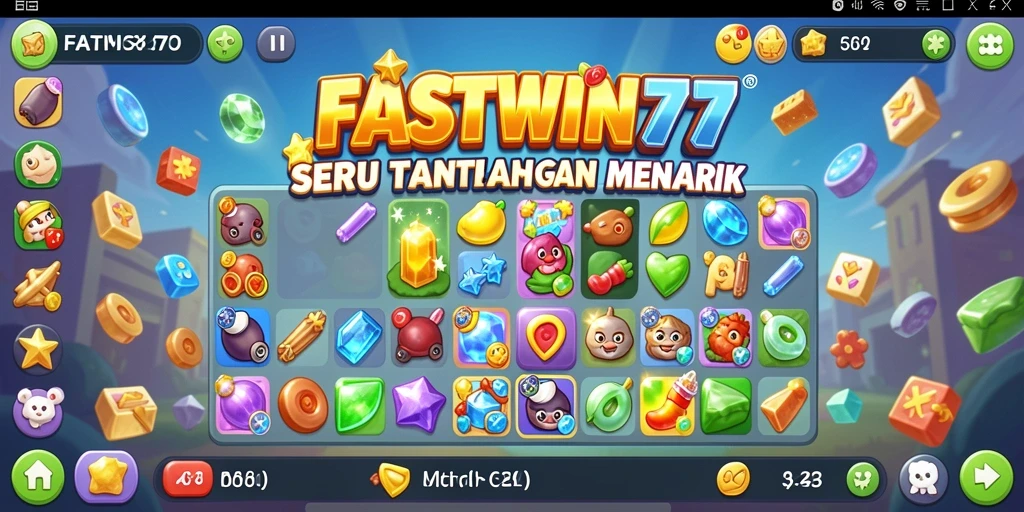 Tampilan gameplay Match-3 yang menantang dan penuh warna.