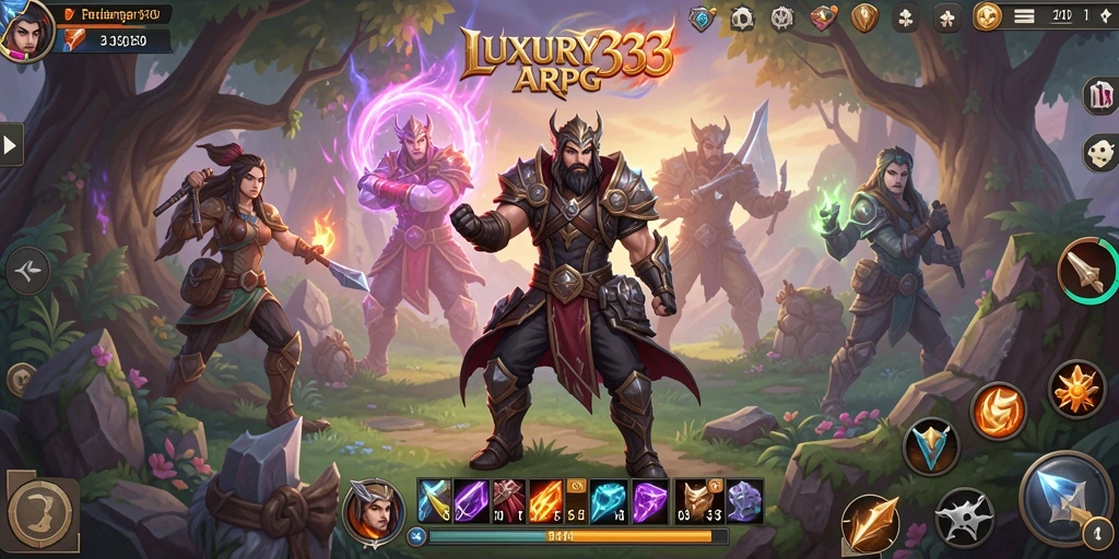 Screenshot menunjukkan gameplay ARPG yang mendebarkan di LUXURY333.